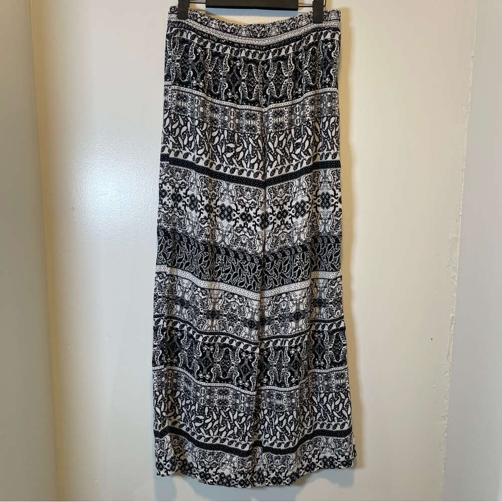 Decree black and white wide leg pants women's size medium